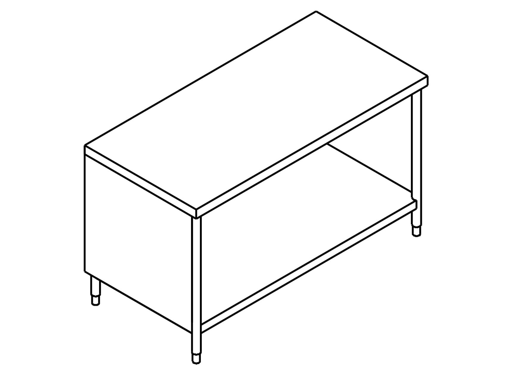 Meja Kabinet Tanpa Ambalan